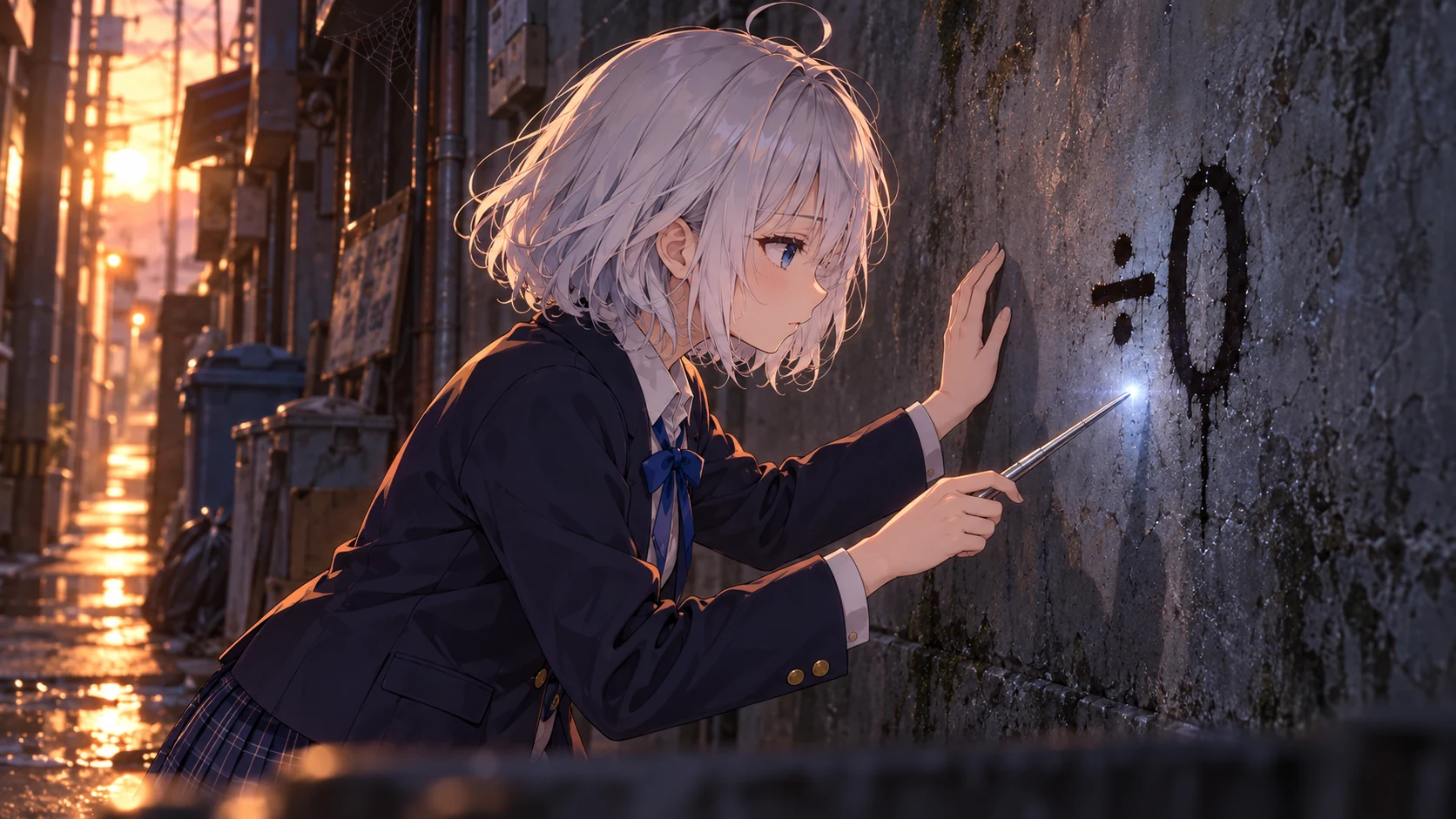 銀のステッキを持つアリス